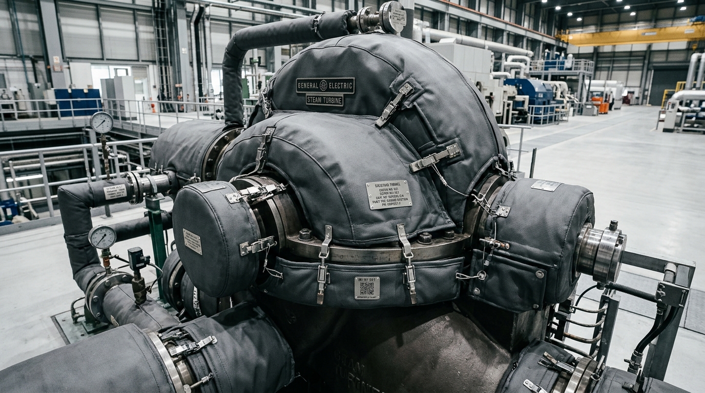 Isolamento Térmico Removível em Turbina a Vapor